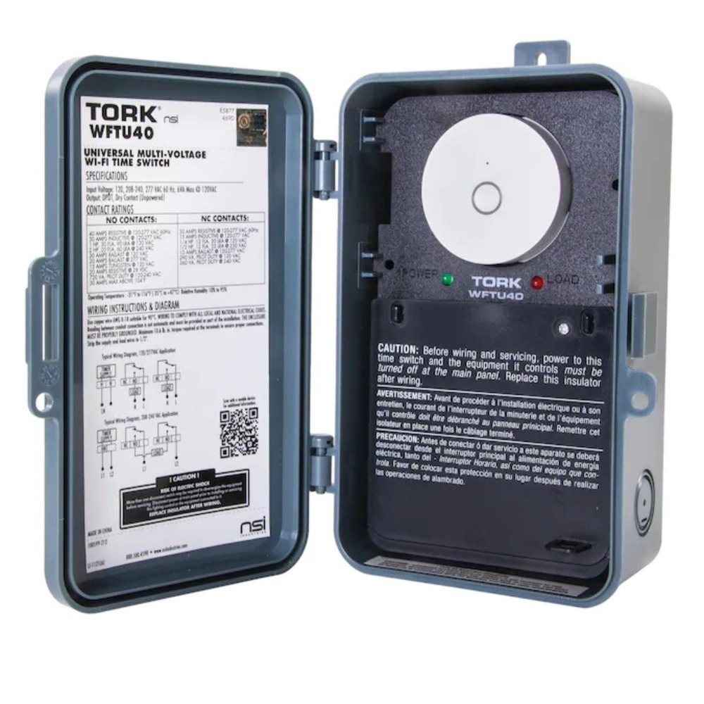 Tork WFTU40 Universal Multi-Voltage Wi-Fi 7 Day Time Switch Indoor Outdoor Case